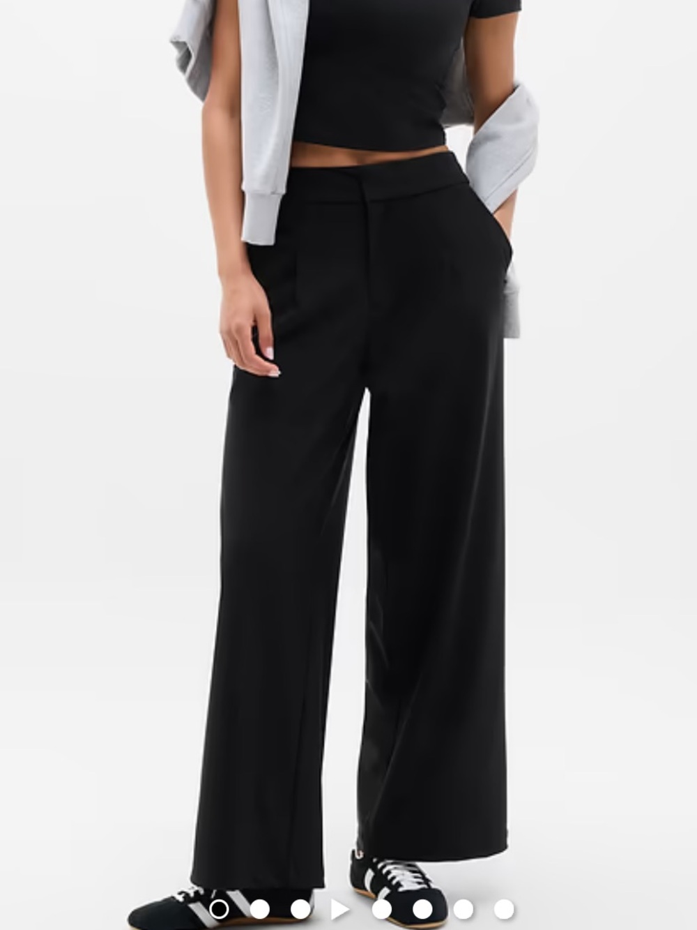 Athleta womens black pinnacle high rise trouser pants 14